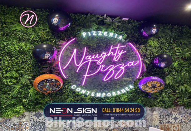 Neon Sign new update with brick wall background